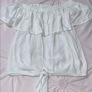 Express White off the shoulder top